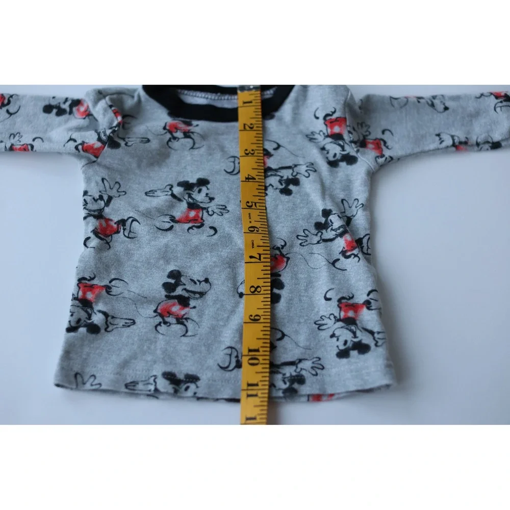 Kids Disney Mickey Mouse Pajama Set Long Sleeve‎ Pants Gray 18M
